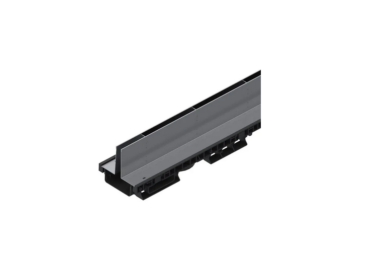 Kit rigola din polipropilena model BASE, LN100 Htot.160 gratar otel zincat tip Fanta T H100mm A15-C250 1000x156x160 - Vodaland gama Drain [6]
