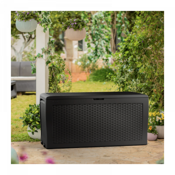 Lada pentru depozitare antracit, rattan, 270 L, Keter Samoa [2]