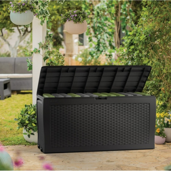 Lada pentru depozitare antracit, rattan, 270 L, Keter Samoa [4]