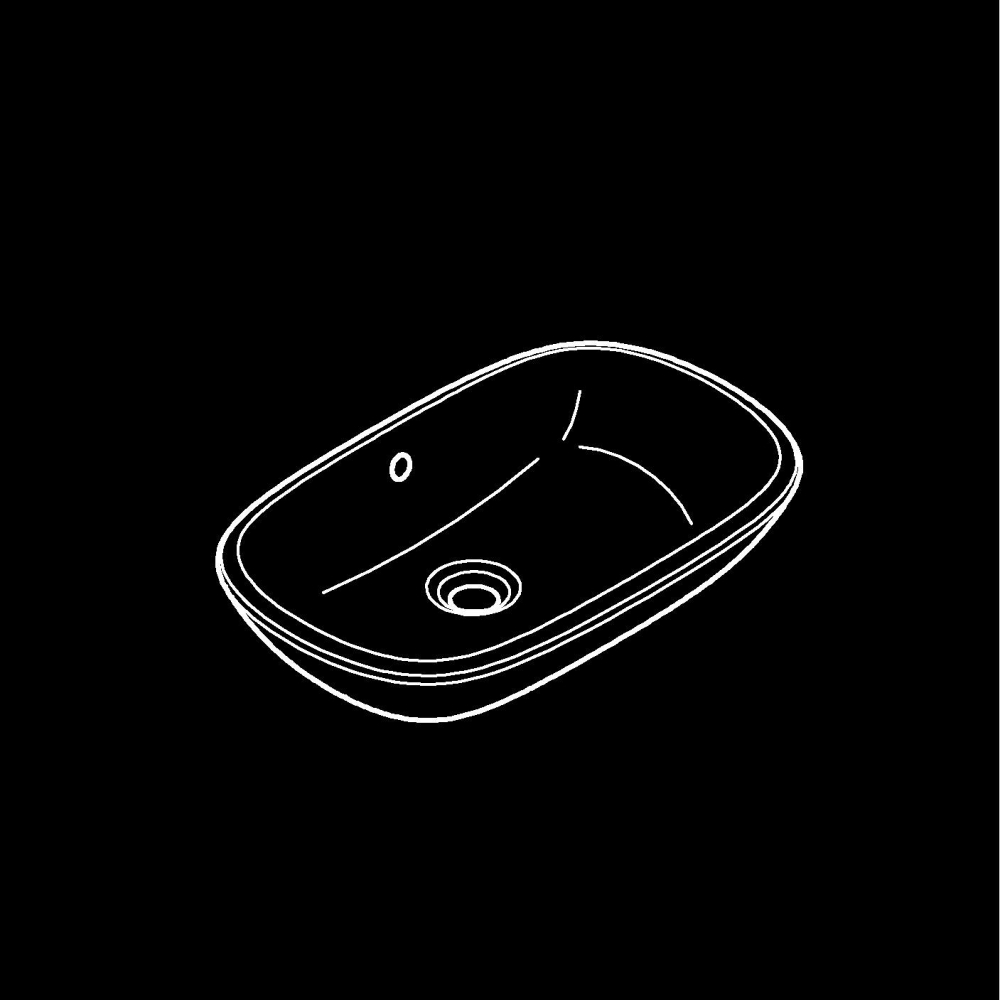 Lavoar Grohe Eurostyle vessel 50, montaj pe blat, 50x38, fara preaplin, suprafata anti-aderenta Pure guard, alb [7]