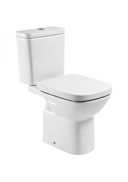 Capac pentru vas WC, duroplast antibacterian cu balamale din otel inoxidabil, Roca Debba [3]