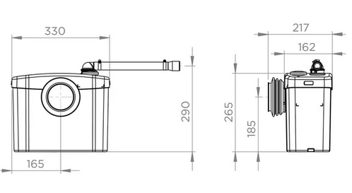 Macerator - sistem de tocare si pompare ape uzate SFA model SANIFLO Silence 400W, 4m vertical / 100 m orizontal [3]