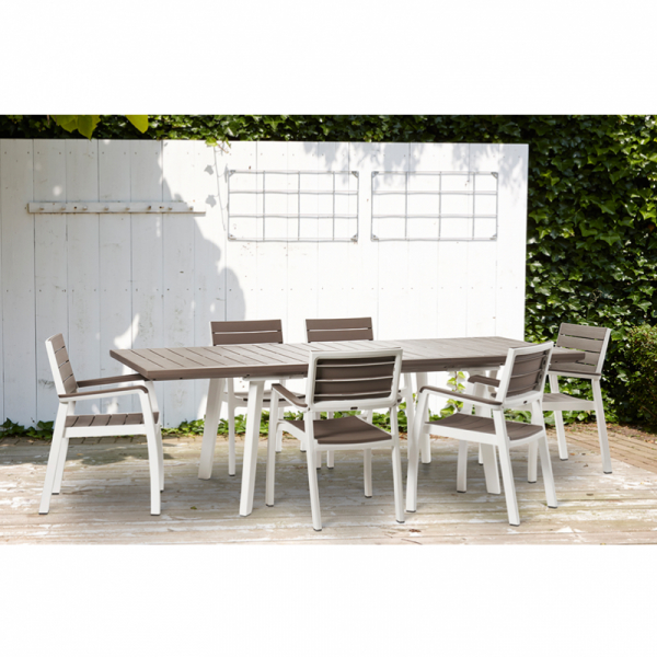 Masa pentru gradina, extensibila, cappucino, Keter Harmony [4]