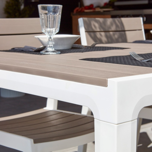 Masa pentru gradina, extensibila, cappucino, Keter Harmony [5]