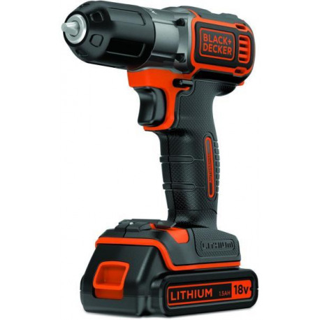 Masina de gaurit si insurubat Black+Decker cu 1 acumulator 18 V 1.5Ah Kitbox - BDCD18K [2]
