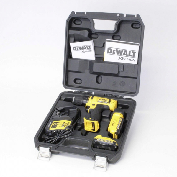 Masina de gaurit si insurubat DeWalt 2 acumulatori 10.8V 2.0Ah + lanterna - DCD710D2F [4]