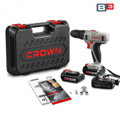 Masina de gaurit si insurubat profesionala Crown cu 2 acumulatori 12V 1.5Ah [3]