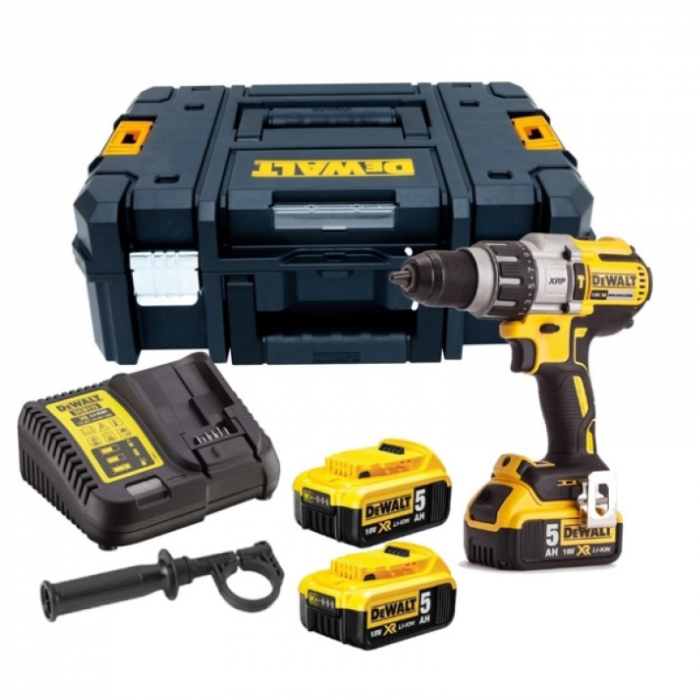 Masina de gaurit si insurubat Premium DeWalt cu 3 baterii XR 18V 5Ah [1]