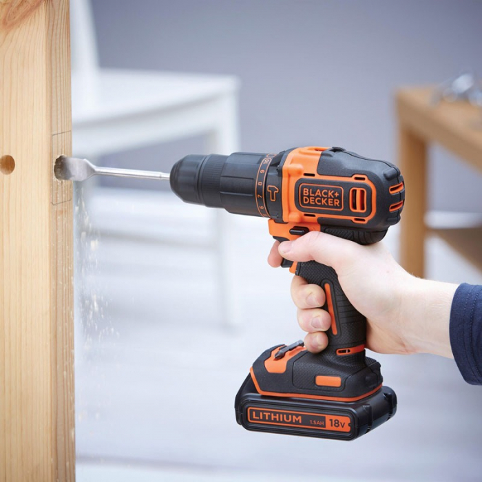 Masina De Insurubat Cu Percutie Black+Decker BDCHD18KB 18V [5]