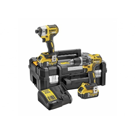 Set DeWALT DCK268P2T masina de gaurit si insurubat DCD791 si DCF887 cu 2 acumulatori 5Ah TSTAK II [2]