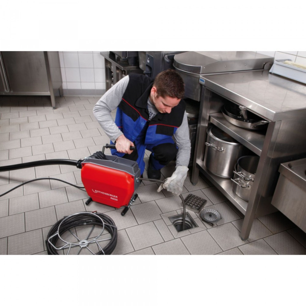 Masina pentru desfundat tevi si canale Rothenberger R600 (set cu furtun ghidaj, unelte si spirale standard) [3]