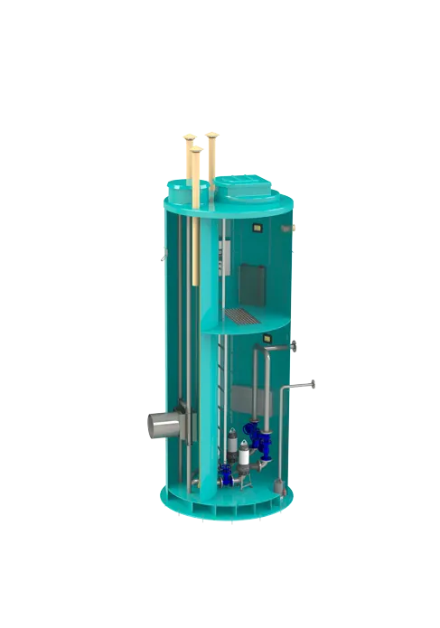Model camin statie de pompare GRP PBase instalatie hidraulica pompe montaj in camera uscata - Vodaland gama Clean [1]