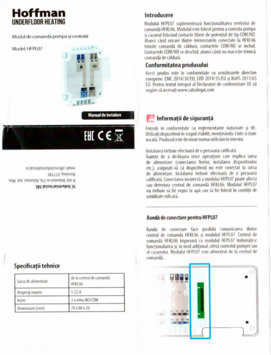 Modul de comanda pompa si centrala, Hoffman HFPL07 [2]