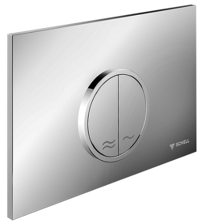 Modul de montaj cu Bazin WC SCHELL Montus C 120 cu clapetă de acţionare Circum cromat mat [3]