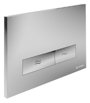 Modul de montaj cu Bazin WC SCHELL Montus C 120 cu clapetă de acţionare Konkav cromat mat [3]