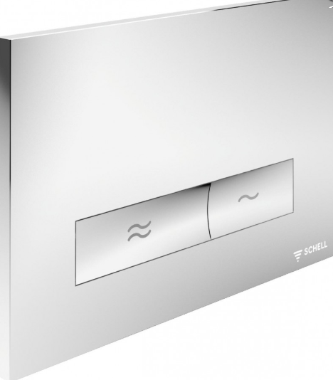 Modul de montaj cu Bazin WC SCHELL Montus C 120 cu clapetă de acţionare Konkav cromat lucios [3]