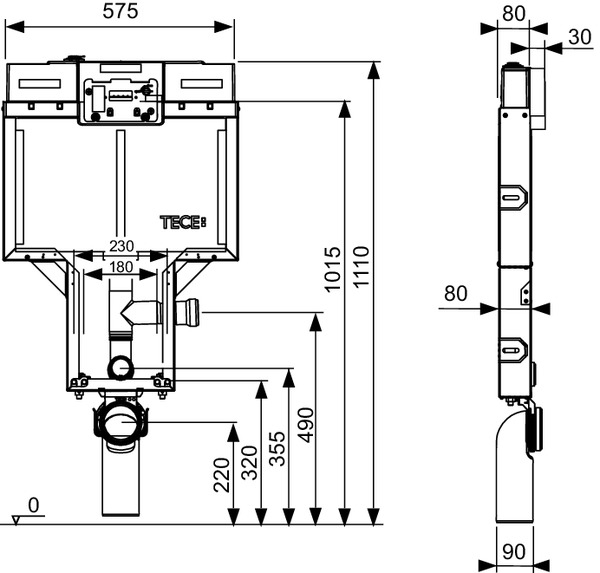 Modul WC TECEbox cu rezervor Uni, H 1060 mm [2]