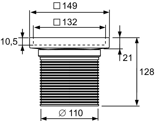 Inaltator TECEdrainpointS cu rama din inox cu grila pentru placare ceramica, 150 mm [2]