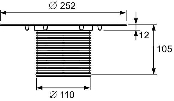 Inaltator TECEdrainpointS 110 mm [2]