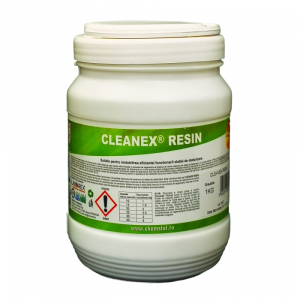 Solutie pentru restabilirea eficientei functionarii statiei de dedurizare 4kg Cleanex Resin, Chemstal [1]