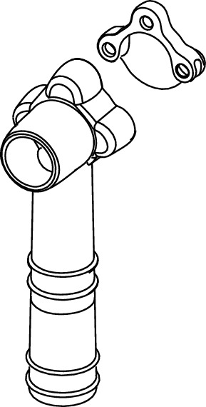 Element izolare fonica TECEflex pentru cot cu talpa 1/2" [2]
