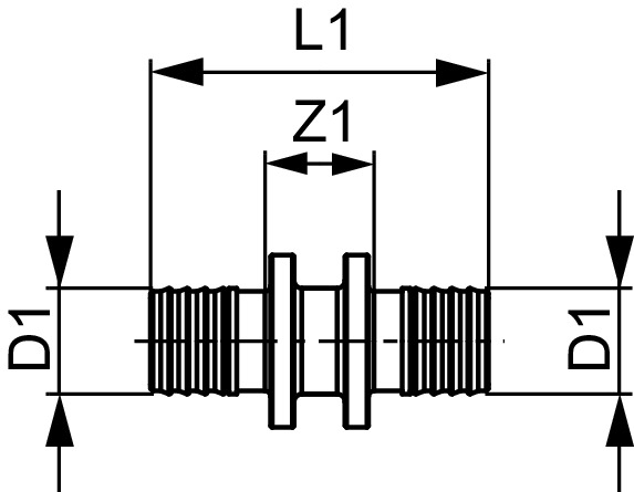 Niplu TECEflex din alama standard Ø 20 [3]