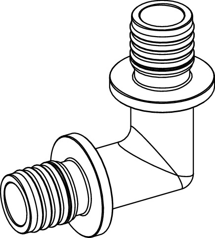 Cot TECEflex din alama standard Ø 20 [2]