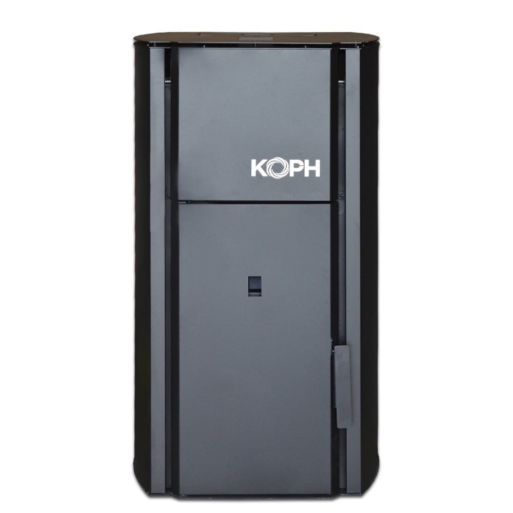 Pachet centrala cu peleti KOPH PM 25 kW, 160 mp, buncar peleti 25 kg, diametru cos fum ⌀80 mm, manta apa 28 litri, pompa recirculare si vas expansiune incorporate, Sursa KOPH 700 W + Stecher Schuko cu [6]