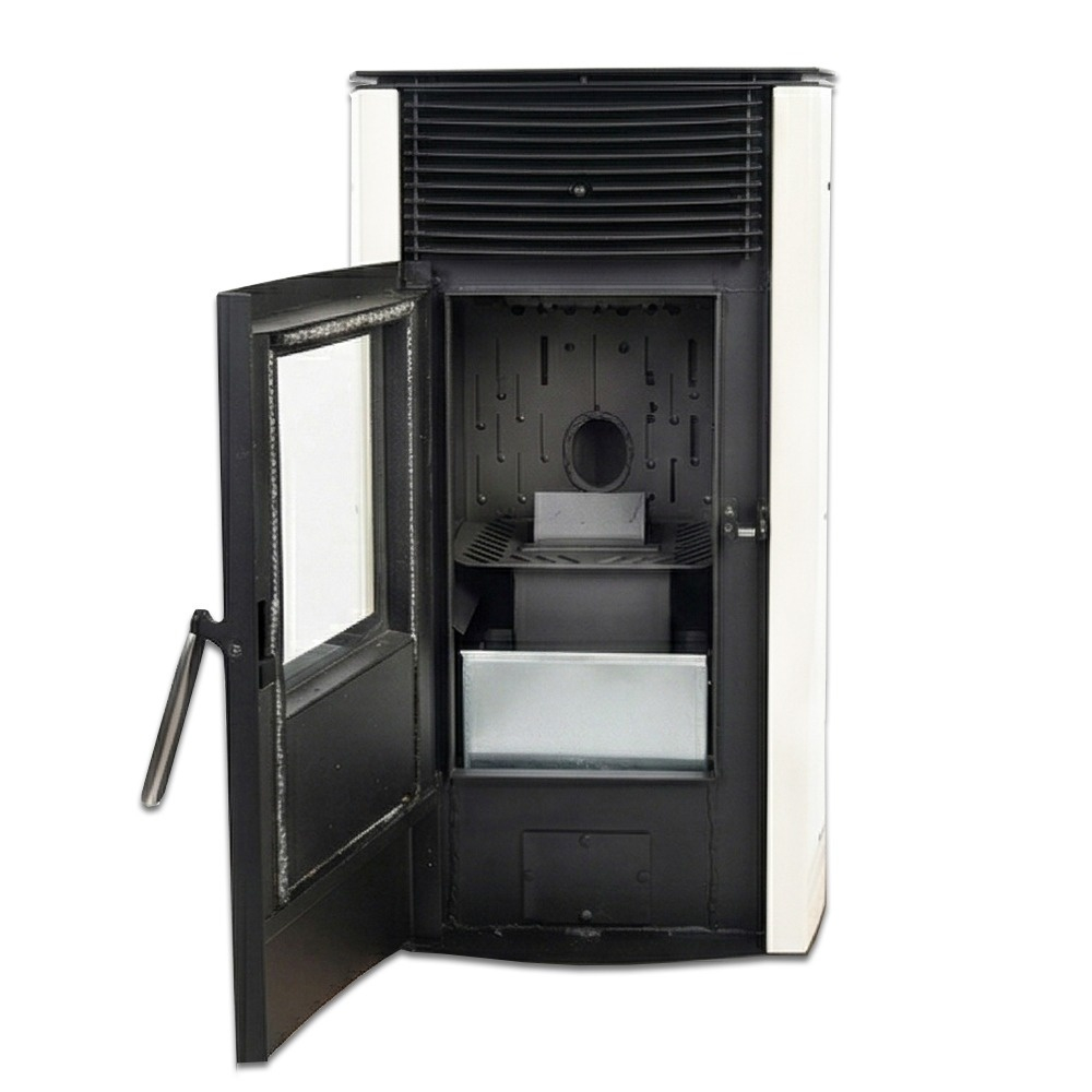 Pachet soba pe peleti KOPH PD 10 kW, cu aer cald, buncar peleti 12 kg, 60 mp, Alb [4]