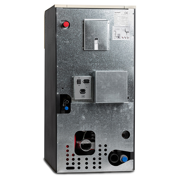Pachet termosemineu cu peleti Termax Kamin ECO 25 kW crem si accesorii [3]