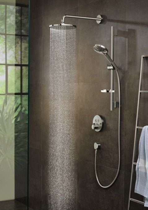 Palarie de dus Hansgrohe Raindance S 240 cu 1jet PowderRain si brat de perete 39cm [5]