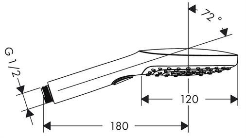 Para de dus Hansgrohe Raindance Select E 120 cu 3 jeturi negru mat [2]
