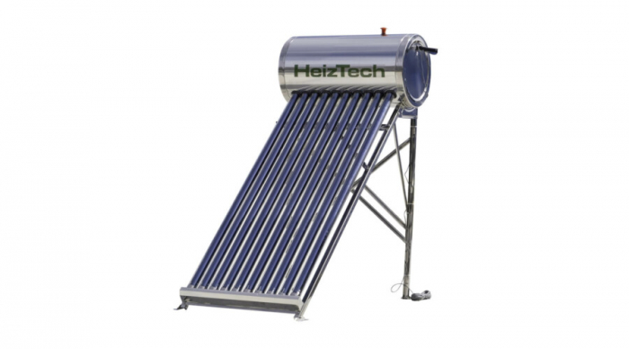 Panou solar nepresurizat automatizat boiler otel inoxidabil de 100 litri 10 tuburi vidate controler SR501 Heiztech [4]
