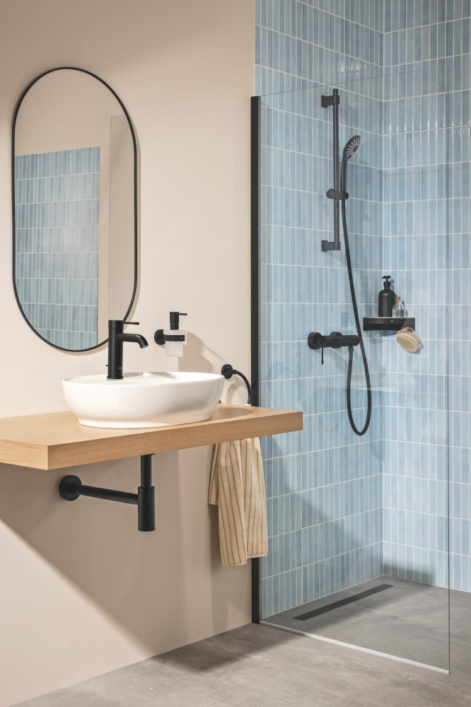 Para de dus Grohe Euphoria 110 massage 9, 5 l, rotunda, 3 functii, anti-calcar, universala, negru mat [8]