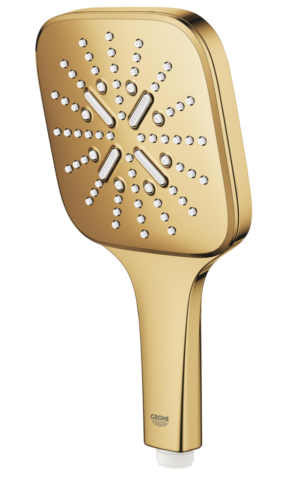 Para de dus Grohe Rainshower SmartActive Cube 130, 1/2"'', universala, 3 pulverizari, anti-calcar, auriu lucios [5]