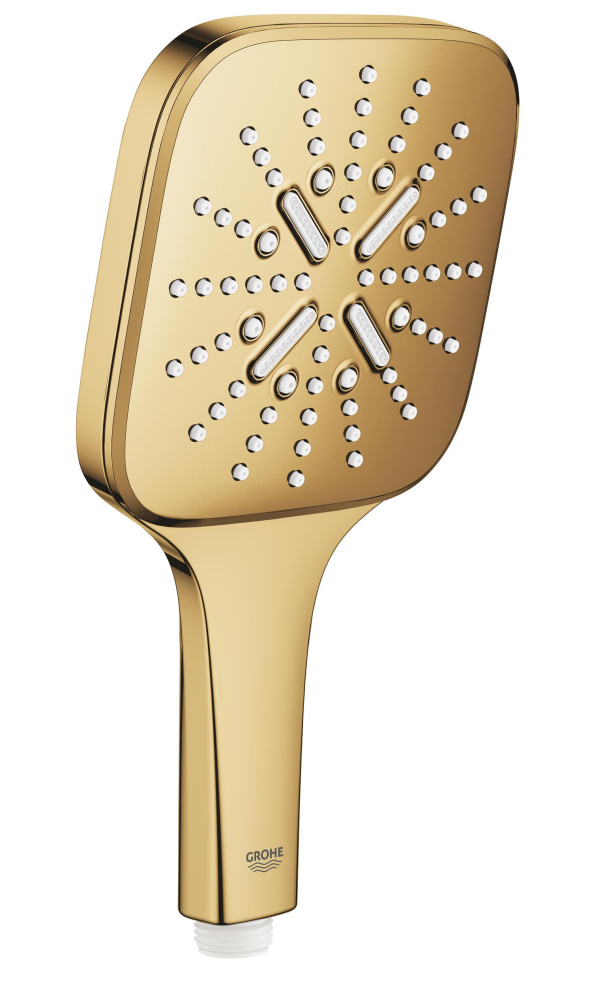 Para de dus Grohe Rainshower SmartActive Cube 130, 1/2"'', universala, 3 pulverizari, anti-calcar, auriu lucios [3]