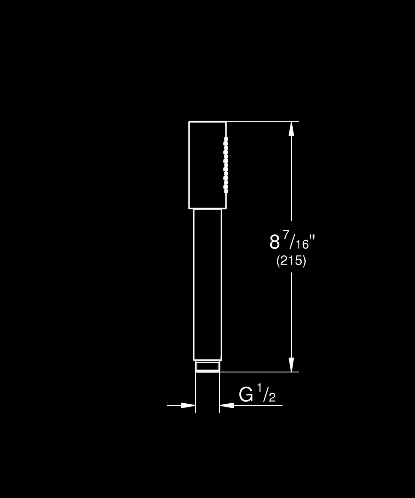Para de dus Grohe Aqua Stick sistem anti-calcar, universala, 1 jet, crom [2]