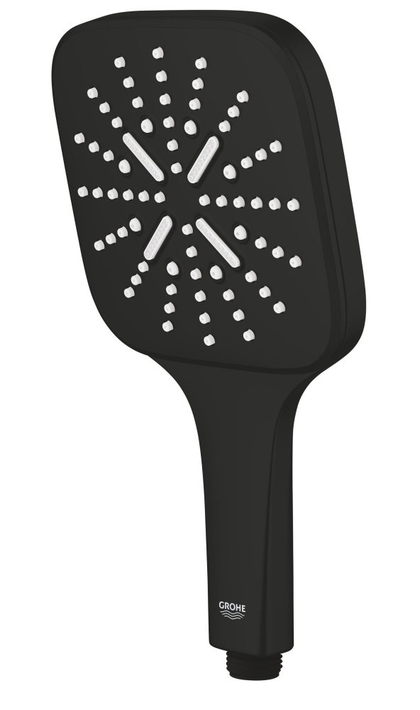 Para de dus Grohe SmartActive 130 II, patrata, 3 jeturi, sistem anti-calcar, negru mat [5]