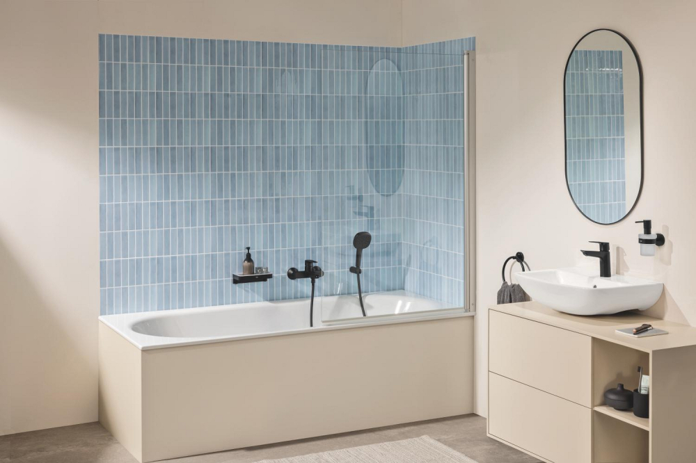 Para de dus Grohe Vitalio comfort 110 III 9, 5 l, patrata, 3 jeturi, sistem anti-calcar, universal, presiune minima 1 bar, negru mat [14]