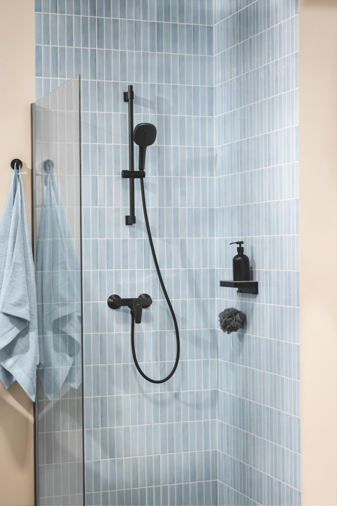 Para de dus Grohe Vitalio comfort 110 III 9, 5 l, patrata, 3 jeturi, sistem anti-calcar, universal, presiune minima 1 bar, negru mat [9]