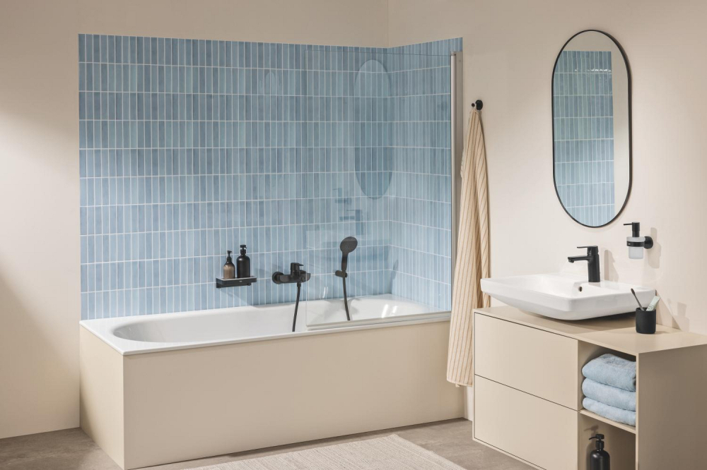 Para de dus Grohe Vitalio Start 110 III 9, 5 l, rotunda, universala, 3 jeturi, sistem anti-calcar, negru mat [10]