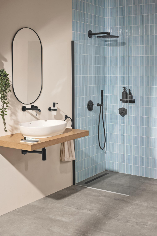 Para de dus Grohe Vitalio Start 110 III 9, 5 l, rotunda, universala, 3 jeturi, sistem anti-calcar, negru mat [8]