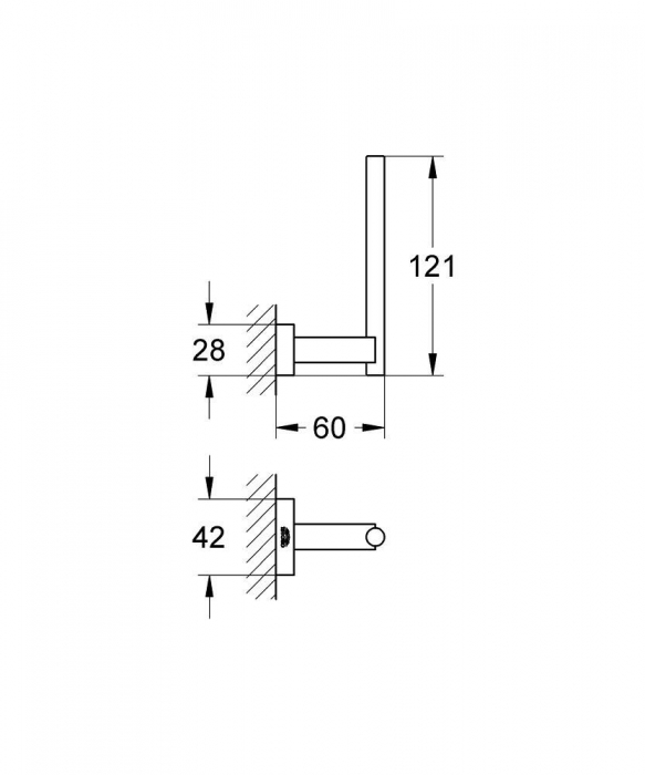 Suport rezerva hartie igienica Grohe Essentials Cube [2]