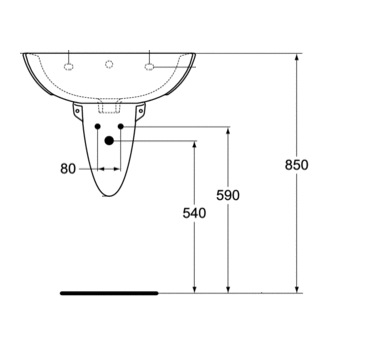 Semi-piedestal H=50 cm Ideal Standard gama Eurovit [2]