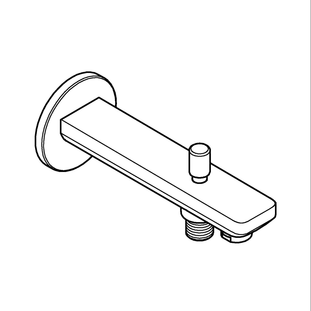 Pipa cada Grohe BauContemporary diverter, montare pe perete, crom [5]