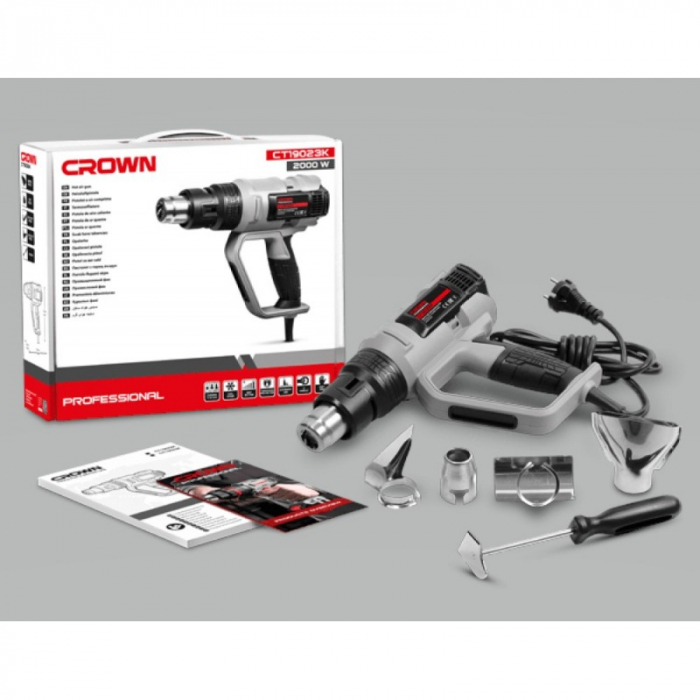 Pistol Profesional Cu Aer Cald/Rece Crown CT19023K 2000W [3]