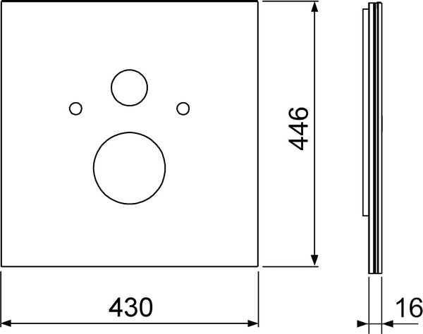 Placa frontala inferioara TECElux alba pentru vas Wc standard, 430x446x16 mm [2]