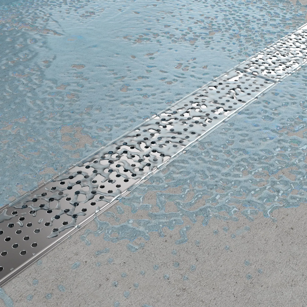 Placa capat din INOX STAINLESS pentru rigola dus/balcon LN110 Hext.20 - Vodaland gama Drain [2]