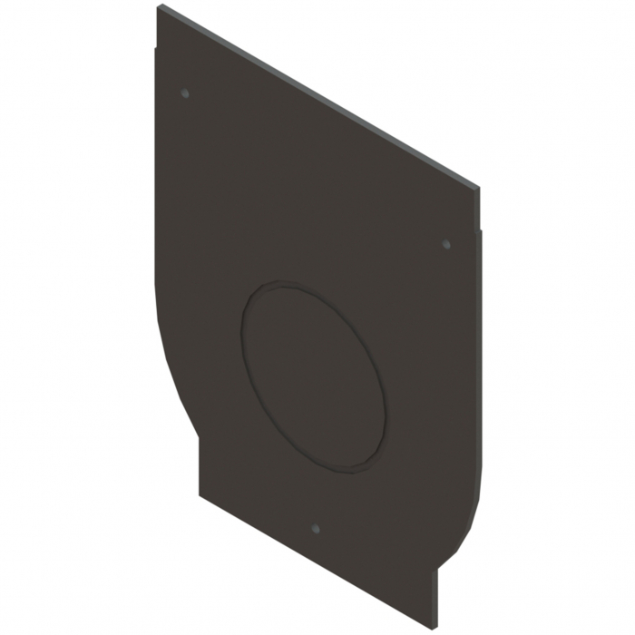 Placa capat din polipropilena model BASE, conexiune orizontala la conducta DN75 pentru rigola LN100 Hext.216 - Vodaland gama Drain [1]
