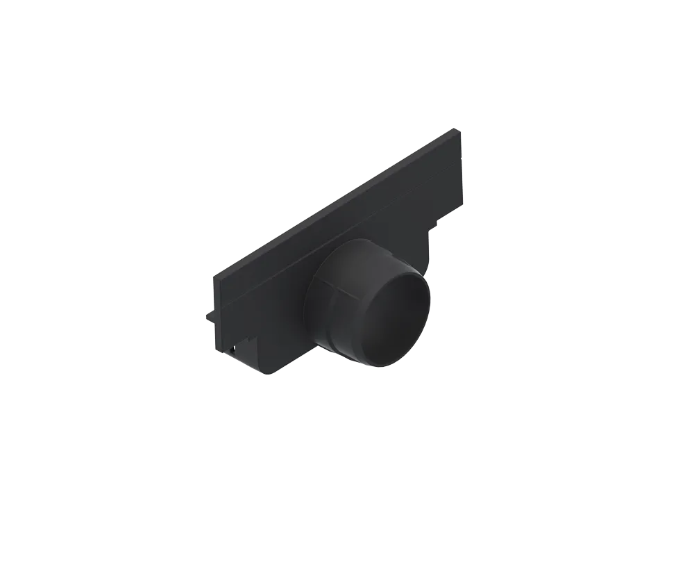 Placa capat din polipropilena model BASE, cu stut DN50 pentru rigola LN100 Hext.60 - Vodaland gama Drain [1]
